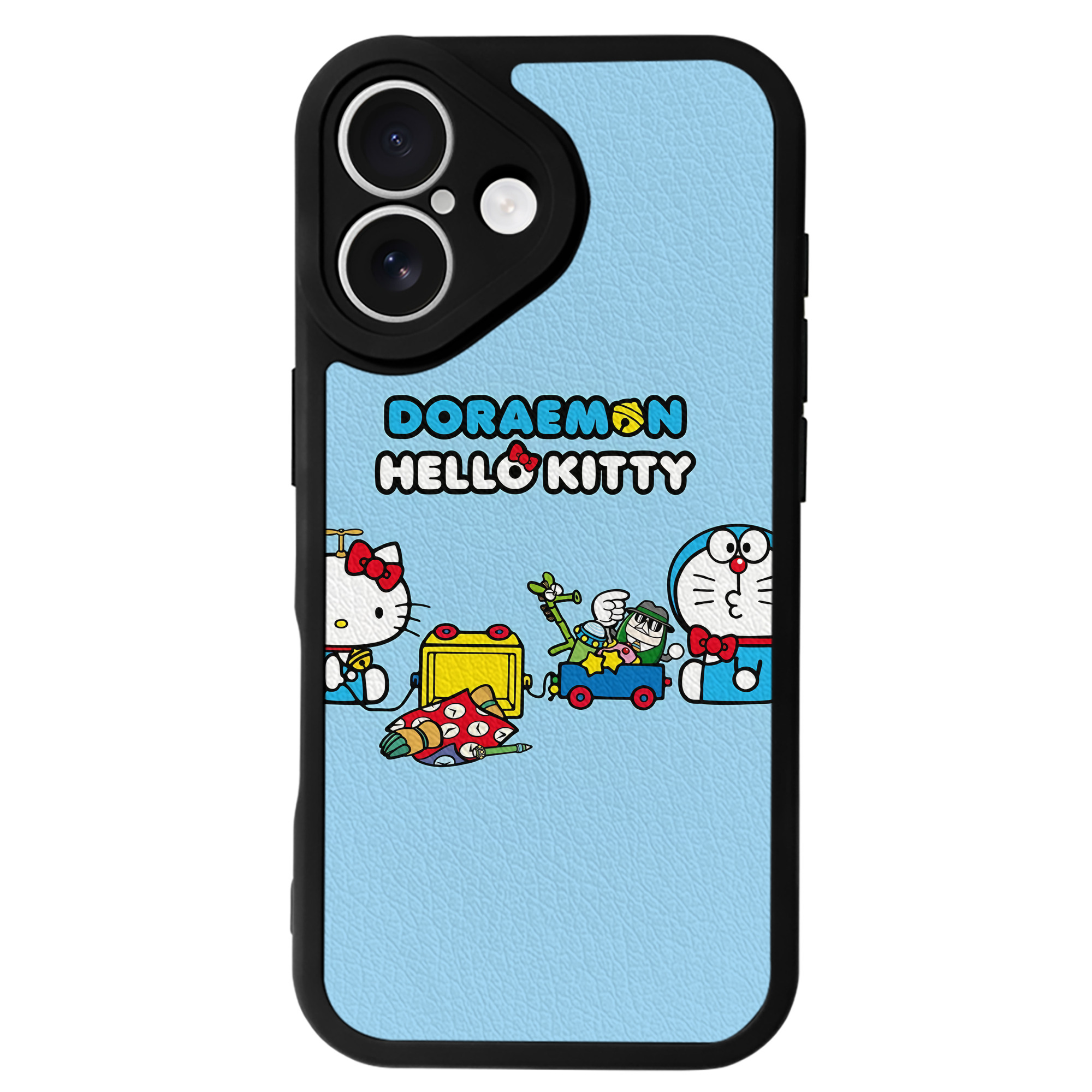 （画像用） ドラえもん Doraemon 【iPhone 16シリーズ対応】シリコンスマホケース（レザー調） 材質：シリコン